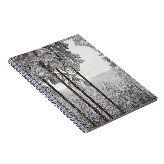 Immergrüner Wald im Winter Notizblock (Rechte Seite)