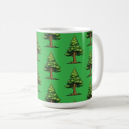 Immergrüner Wald Kaffeetasse (VorderseiteRechts)