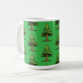 Immergrüner Wald Kaffeetasse (Vorderseite Links)