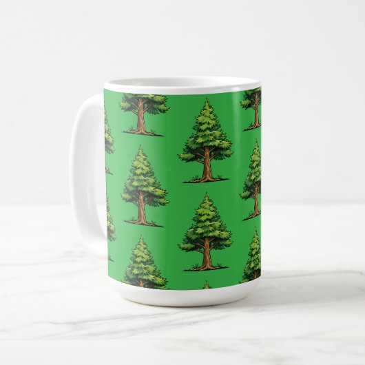 Immergrüner Wald Kaffeetasse (Vorderseite Links)