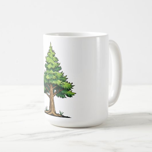 Immergrüner Wald Kaffeetasse (VorderseiteRechts)