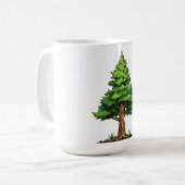 Immergrüner Wald Kaffeetasse (Vorderseite Links)