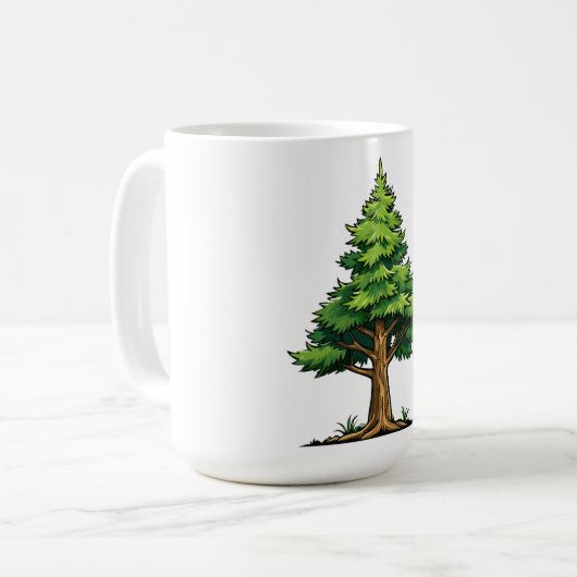 Immergrüner Wald Kaffeetasse (Vorderseite Links)