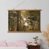 Immergrüner Wald | Oregon-Küste Wandteppich Mit Holzrahmen (Schlafzimmer)