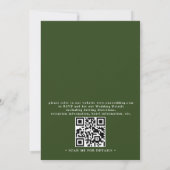 Immergrüner Wald Rustikale Berg QR-Code-Hochzeit Einladung (Rückseite)