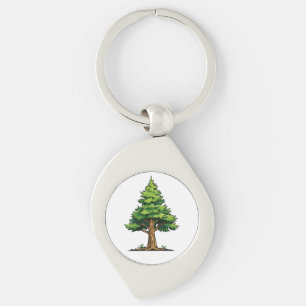 Immergrüner Wald Schlüsselanhänger