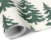Immergrüner Wald-Weihnachts-Verpackungspapier Geschenkpapier (Rolleneckpunkt)