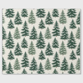 Immergrüner Wald-Weihnachts-Verpackungspapier Geschenkpapier (Flach)