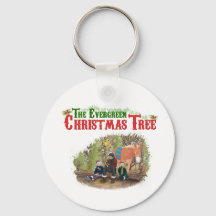 Immergrüner Weihnachtsbaum-Schlüsselanhänger