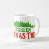 Immergrüner Weihnachtsbaum Titel Kaffeetasse (VorderseiteRechts)