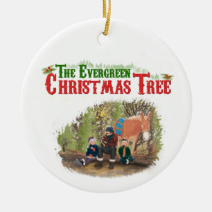 Immergrüner Weihnachtsbaumschmuck Keramik Ornament