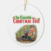 Immergrüner Weihnachtsbaumschmuck Keramik Ornament (Links)