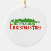 Immergrüner Weihnachtsbaumschmuck Keramik Ornament (Hinten)