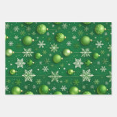 Immergrüner Weihnachtsmann Geschenkpapier Set (Vorderseite)