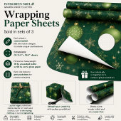 Immergrüner Weihnachtsmann Geschenkpapier Set