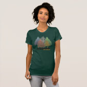 Immergrünes Baum-Dament-stück Colorados buntes T-Shirt (Vorne ganz)
