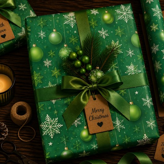 Immergrünes Noel Geschenkpapier Set