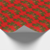 Immergrünes Tannenzapfenmuster - Geschenkpapier (Ecke)