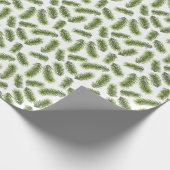 Immergrünes Zweigmuster Geschenkpapier (Ecke)