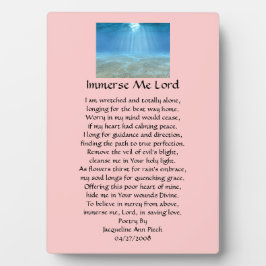 Immerse Me Lord Plaque Fotoplatte