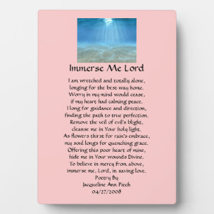 Immerse Me Lord Plaque Fotoplatte