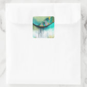 Immerse - Square Abstrakt Expressionismus Art Quadratischer Aufkleber (Tasche)