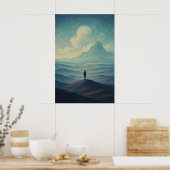 Immersive Dreamscape of Solitude | Surreal Mountai Poster (Küche)