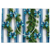 IMMERTGRÜNER GIRLANDE BLAUE FEIERTAGE SCHLEIFEN & GROßE GESCHENKTÜTE (Rückseite)