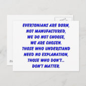 immertonische Menschen sind geboren Postkarte (Vorne/Hinten)