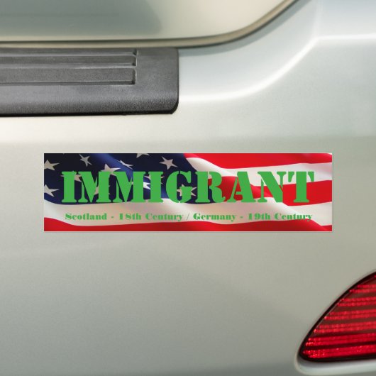 Immigrant American Autoaufkleber (Auf Auto)