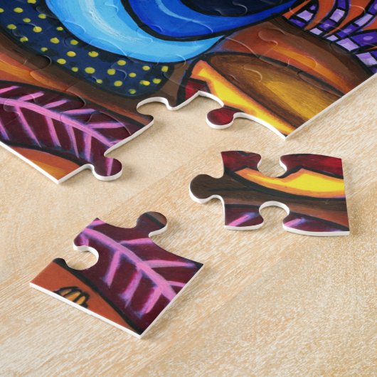 Immigranten Bauer Farbige Abstrakte Originalkunst Puzzle (Seite)