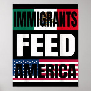 Immigranten Fütterte Amerika Einwanderer machen Am Poster