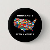 Immigranten Fütterte Amerika Flüchtlingsrechte Lib Button (Vorderseite)