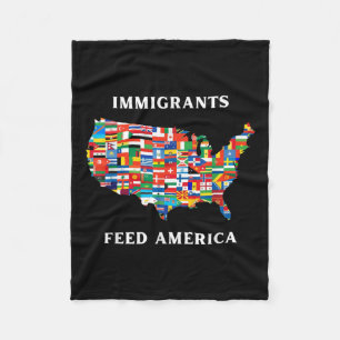 Immigranten Fütterte Amerika Flüchtlingsrechte Lib Fleecedecke
