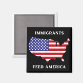 Immigranten Fütterte Amerika Flüchtlingsrechte Lib Magnet (Vorderseite/Rückseite)