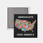 Immigranten Fütterte Amerika Flüchtlingsrechte Lib Magnet (Vorderseite/Rückseite)