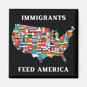 Immigranten Fütterte Amerika Flüchtlingsrechte Lib Magnet