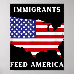 Immigranten Fütterte Amerika Flüchtlingsrechte Lib Poster