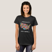 Immigranten Fütterte Amerika Flüchtlingsrechte Lib T-Shirt (Vorne ganz)