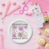 Immigranten machen Amerika zu einem großartigen, f Pappteller (Party)