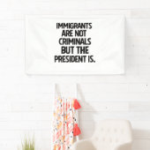 Immigrants Are Not Criminials But the President Is Banner (Insitu)