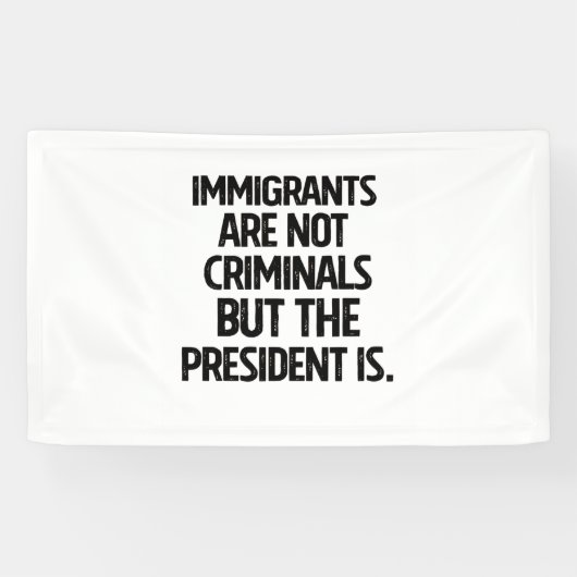 Immigrants Are Not Criminials But the President Is Banner (Horizontal)