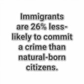 Immigrants Commit Less Crimes Hankamer Artjunkhaus Aufkleber (Vorderseite)