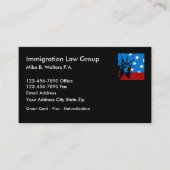 Immigration Lawyer Businesscard Visitenkarte (Vorderseite)