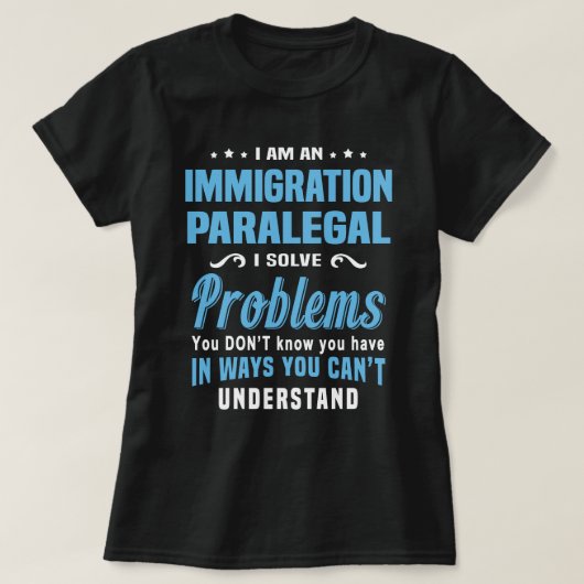 Immigration Paralegal T-Shirt (Design vorne)