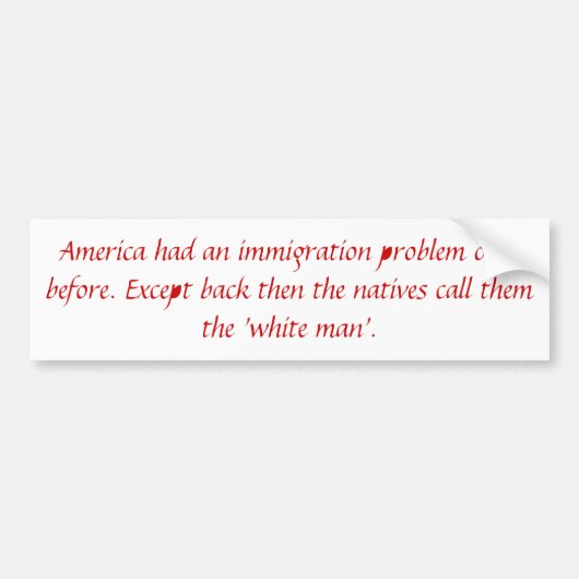 Immigrations-Problem Autoaufkleber (Vorne)