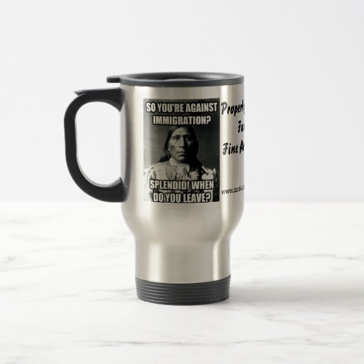 Immigrations-Reise-Tasse, Herr FM Reisebecher (Links)