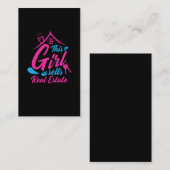 Immobilien Agent Anwesen Girl Broker Investor Visitenkarte (Vorne/Hinten)