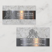 Immobilien-Anwesen | Metallbürste Visitenkarte (Vorne/Hinten)