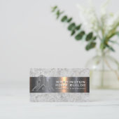 Immobilien-Anwesen | Metallbürste Visitenkarte (Stehend Vorderseite)